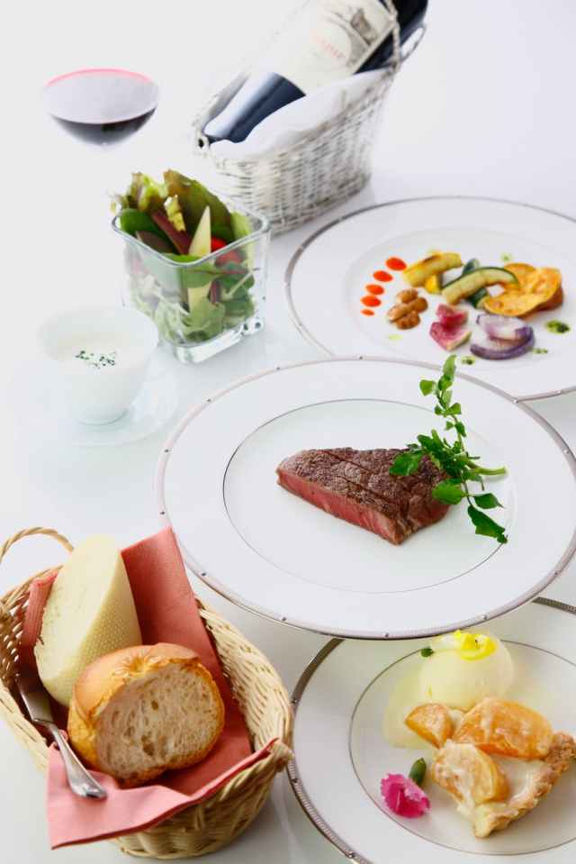 plated dishes on white surface